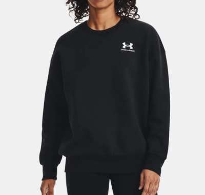 Under Armour Essential Flc OS Crew-BLK