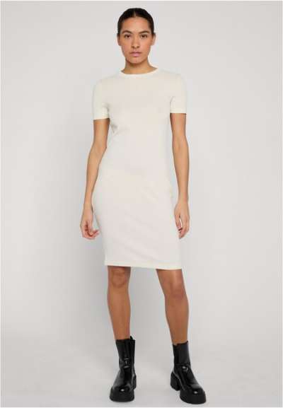 Urban Classics Ladies Basic Slim Fit T-Shirt Dress whitesand