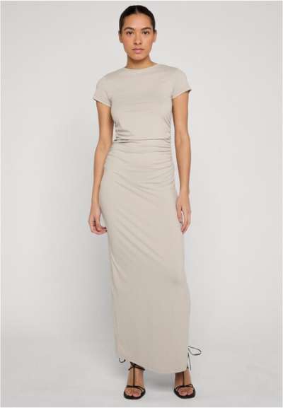 Urban Classics Ladies Long Stretch Jersey Dress cloud