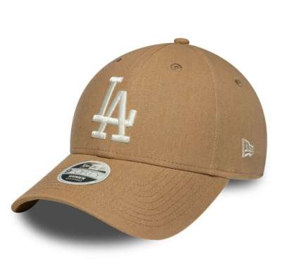 Női Sapka New Era 9Forty Womens MLB Linen LA Dodgers Camel