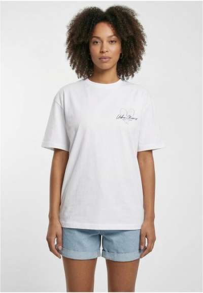 Ladies Urban Classics Heart Logo Loose Tee white