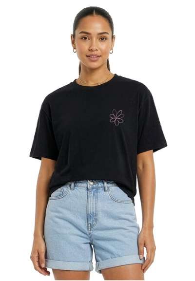 Ladies Urban Classics Here For Matcha Loose Tee black