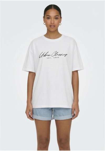 Ladies Urban Classics Script Logo Loose Tee white