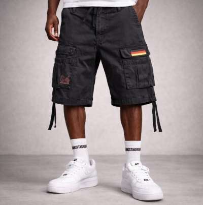 Rovid nadrag Surplus Airborn Vintage Shorts Black Flag