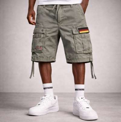 Rovid nadrag Surplus Airborn Vintage Shorts Olive Flag