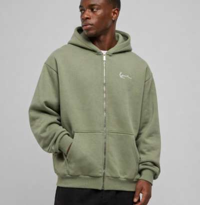 Pulcsi Karl Kani Small Signature Essential Os Zip Hoodie Green