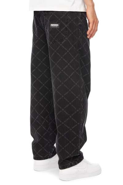 Mass Denim Monogram Jeans Extra Baggy Fit black washed