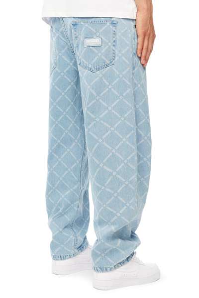 Mass Denim Monogram Jeans Extra Baggy Fit light blue