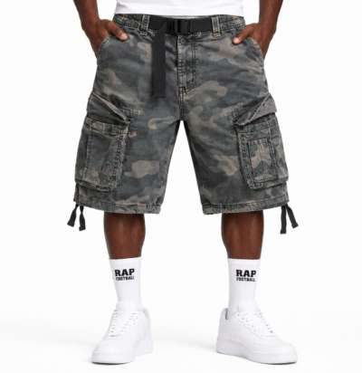 Rovid nadrag Surplus Airborn Vintage Shorts Black Camo