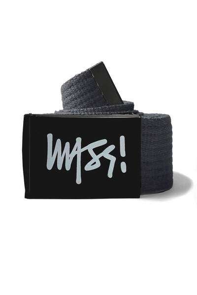 Mass Denim Belt Signature grey