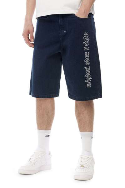 Mass Denim Clan Jeans Shorts extra baggy fit blue rinsed