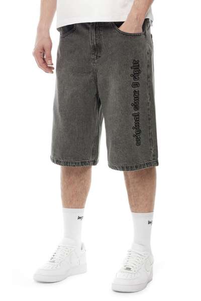 Mass Denim Clan Jeans Shorts extra baggy fit grey