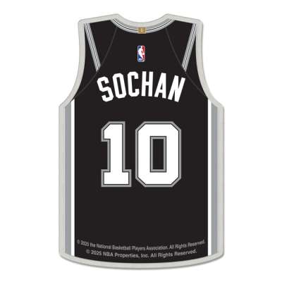 WinCraft NBA Collector Pin Jewelry Card Jeremy Sochan San Antonio Spurs