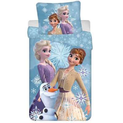 Ágynemű garnitúra Disney Jégvarázs Frozen 2 White snowflake 140x200 cm + 70x90 cm