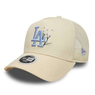 Női Sapka New Era 9Forty Womens AF Trucker Floral LA Dodgers Beige Rosa
