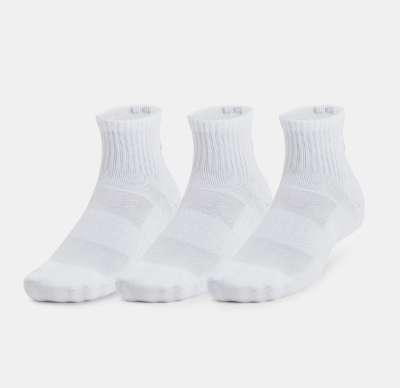 Under Armour Unisex UA TC 3pk Qtr-WHT
