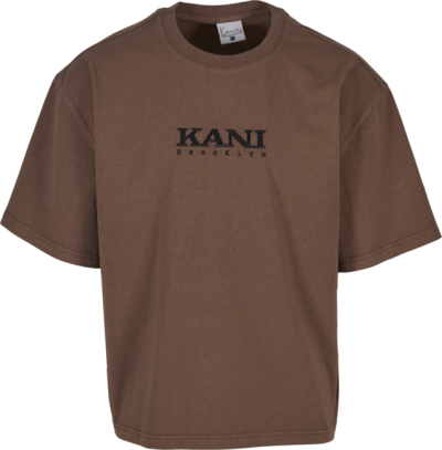 Retro Stencil Boxy T-Shirt brown