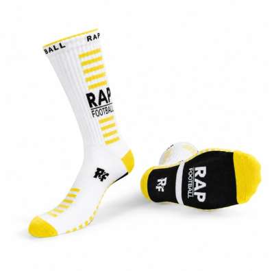 Zokni Rap Football Neon Logo Sport Socks White