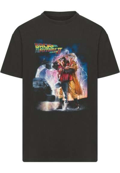Mr. Tee Back to the Future II Poster Oversize Tee black