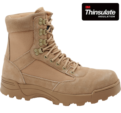 Brandit 9 Eyelet Tactical Boots camel