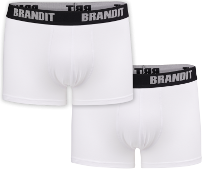 Brandit Boxer Shorts Logo 2 Pack white-white