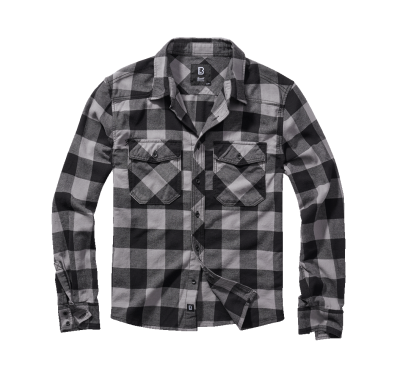 Brandit Check Shirt Long Sleeve black+charcoal