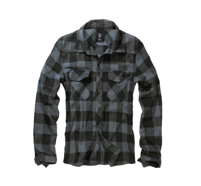 Brandit Check Shirt Long Sleeve black/grey