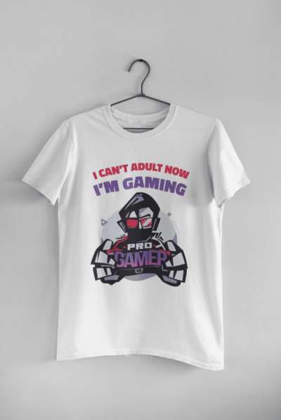 I can't adult now I'm gaming fehér póló 2