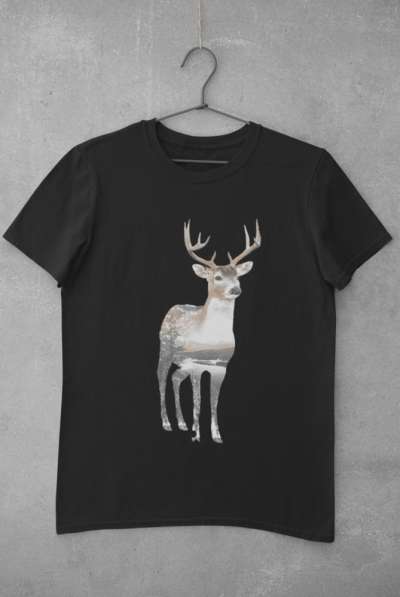 Nature in the deer fekete póló