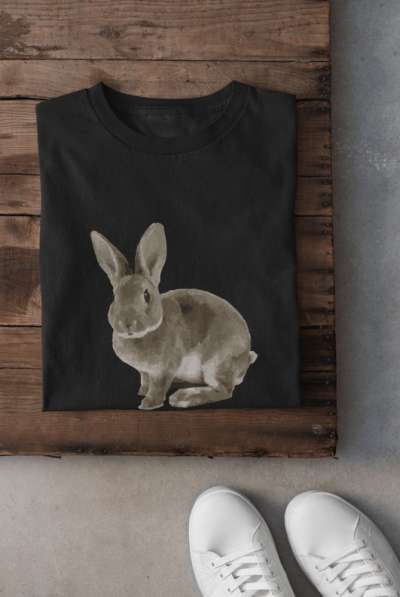 Nyuszi fekete póló