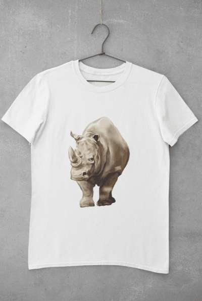 Orrszarvú fehér póló