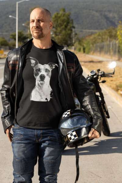 Staffordshire bull terrier fekete póló