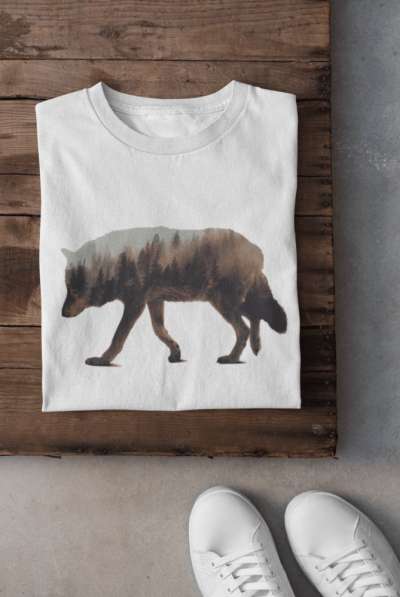 Wildlife in the wolf fehér póló