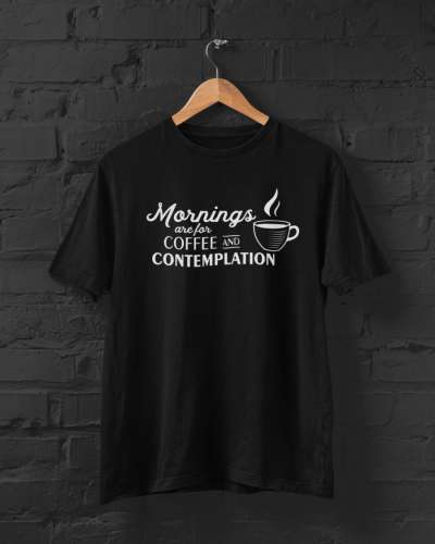 Coffee & contemplation fekete póló 1