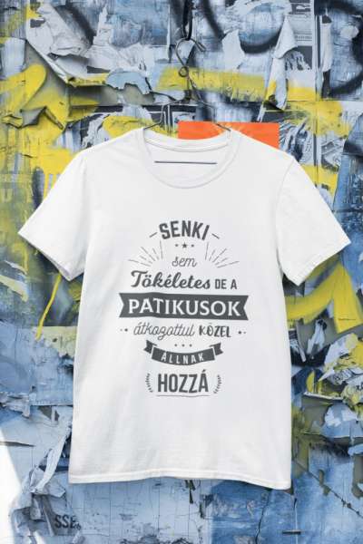 Patikus fehér póló