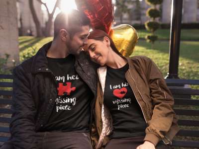 I am her missing piece páros póló - fekete színben