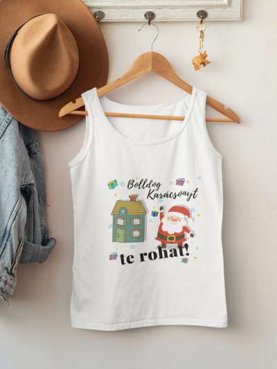 Bolldog Karácsonyt te rohat fehér trikó