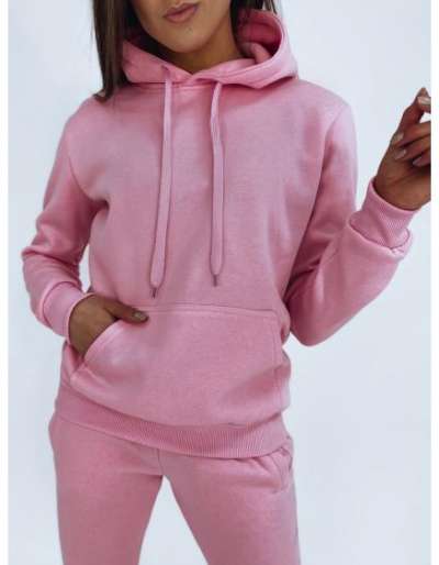 Női BASIC kapucnis pulóver rózsaszín