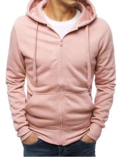 Férfi kapucnis pulóver rózsaszín