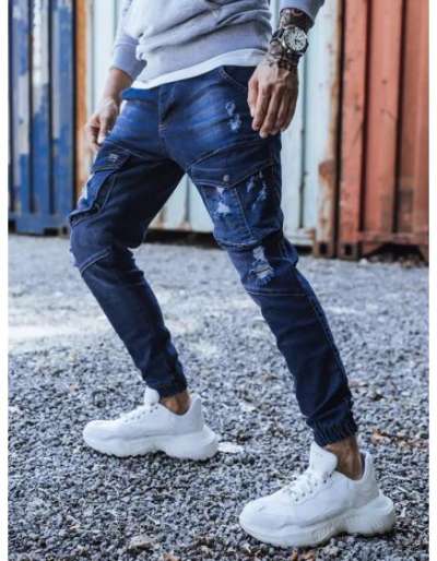 Férfi jogger farmer sötétkék STREET
