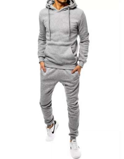 Férfi sportruha nyomtatás nélkül szürke