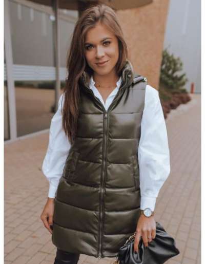 Női steppelt téli mellény FIERA zöld