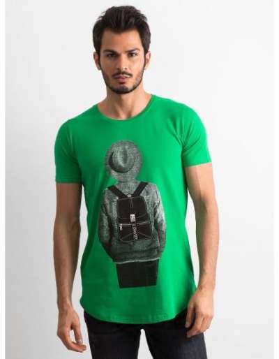 Férfi zöld póló nyomtatással