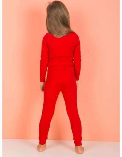 Piros sima leggings lányoknak