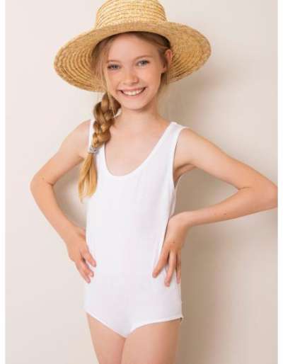 Fehér pamut bodysuit lányoknak