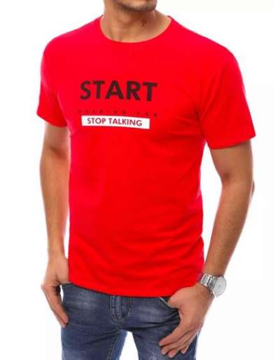 Férfi póló START piros felirattal