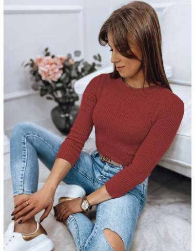 Női pulóver AURINA piros