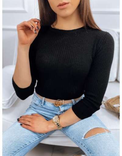 Női pulóver AURINA fekete