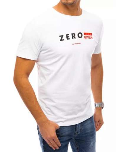 Férfi póló ZERO fehérrel nyomtatott póló