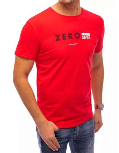 Férfi póló ZERO piros színnel nyomtatva